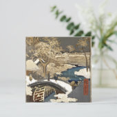 Japanse brug in de sneeuw (Staand voorkant)