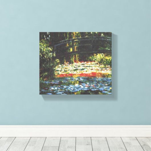 Japanse brug in Giverny Claude Monet Canvas Afdruk (Insitu (Houten vloer))