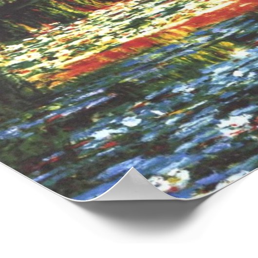  Japanse brug in Giverny Claude Monet Poster (Hoek)