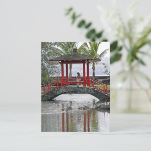 Japanse brug in Hilo, Hawaii Briefkaart (Staand voorkant)