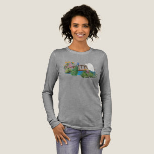 Japanse Brug met Pauwen Lange mouwen T-Shirt