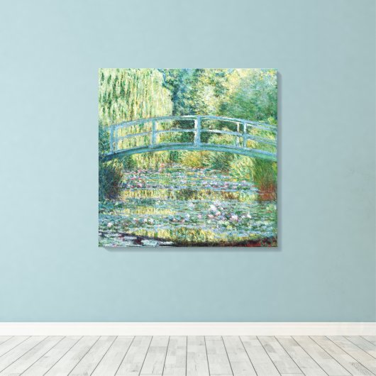 Japanse Brug Monet Tuin Schilderen Canvas Afdruk (Insitu (Houten vloer))