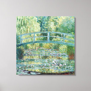 Japanse brug, monet tuinschilderwerk canvas afdruk
