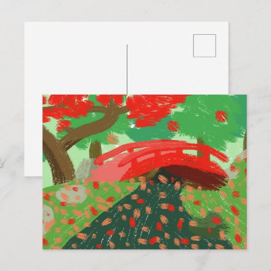 Japanse brug onder Briefkaart van Maple (Voorkant / Achterkant)