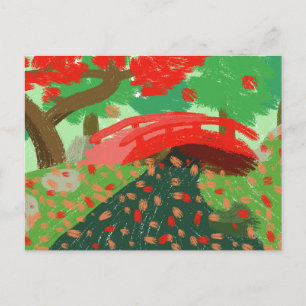 Japanse brug onder Briefkaart van Maple