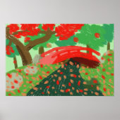 Japanse brug onder Maple Poster (Voorkant)