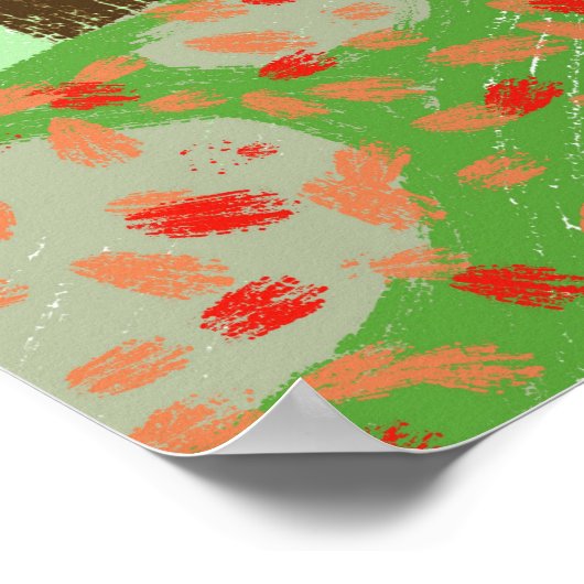 Japanse brug onder Maple Poster (Hoek)