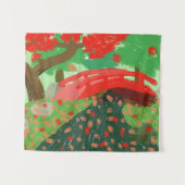 Japanse brug onder Maple Wandkleed (Voorkant (horizontaal))