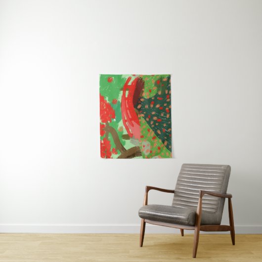 Japanse brug onder Maple Wandkleed (In situ)