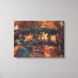Japanse brug van Claude Monet,  Kunst Canvas Afdruk