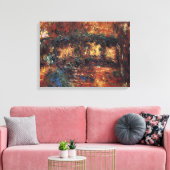 Japanse brug van Claude Monet,  Kunst Canvas Afdruk (Insitu (Woonkamer))