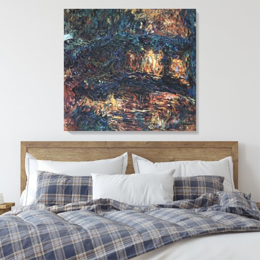 Japanse brug van Claude Monet,  Kunst Canvas Afdruk (Insitu (Slaapkamer))