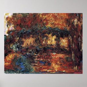Japanse brug van Claude Monet,  Kunst Poster