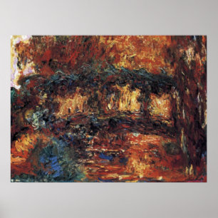 Japanse brug van Claude Monet, Kunst Poster