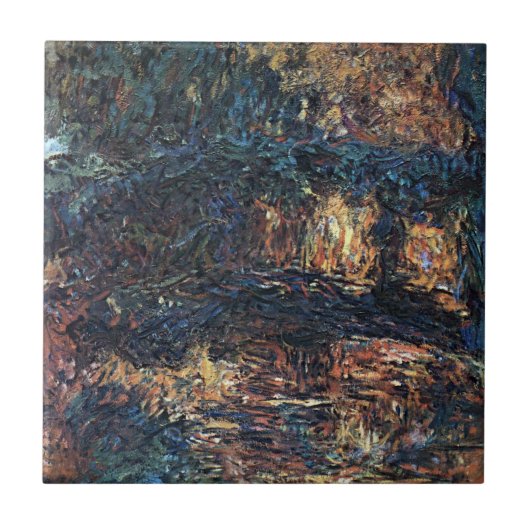 Japanse brug van Claude Monet,  Kunst Tegeltje (Voorkant)