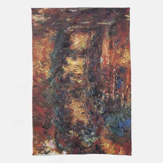 Japanse brug van Claude Monet,  Kunst Theedoek (Verticaal)