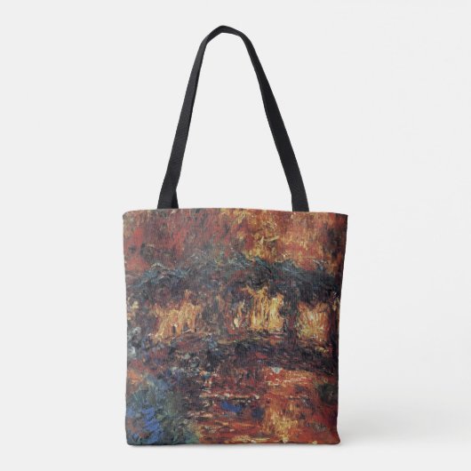 Japanse brug van Claude Monet,  Kunst Tote Bag (Achterkant)