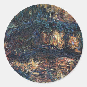 Japanse Brug van Claude Monet, Vintage Fine Art Ronde Sticker