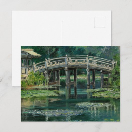 Japanse brug water lelies Claude Monet stijl Briefkaart (Voorkant / Achterkant)