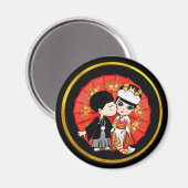 Japanse bruidsbruidegom - Cute Cartoon Kawaii Magneet