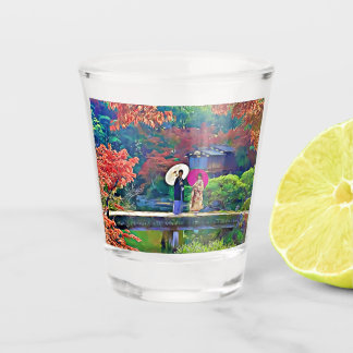 Japanse bruiloft in botanische tuin nr. 1 shot glas