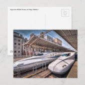 Japanse bullettreinen op station Tokyo Briefkaart (Voorkant / Achterkant)