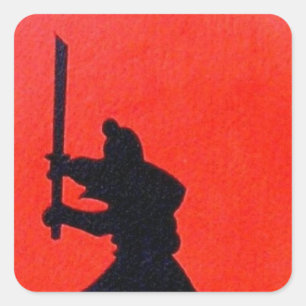 Japanse bushido-weg van de aanvoerder vierkante sticker