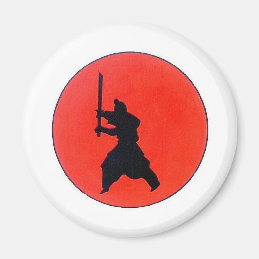 Japanse Bushido-weg van de Warrior Ninja Magnet (Voorkant)