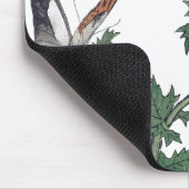 JAPANSE BUTTERFLES MET FLOWERS CUSTOM INITIAAL MUISMAT (Hoek)