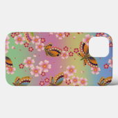 Japanse Butterflies Amid Sakura Blossom Rainbow Case-Mate iPhone Case (Achterkant (horizontaal))