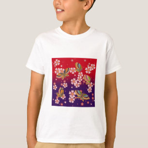 Japanse Butterflies Amid Sakura Blossom T-shirt