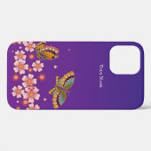 Japanse Butterflies Sakura Blossom gepersonaliseer Case-Mate iPhone Case (Achterkant (horizontaal))