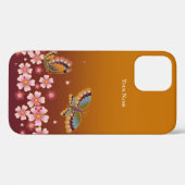 Japanse Butterflies Sakura Blossom gepersonaliseer Case-Mate iPhone Case (Achterkant (horizontaal))