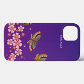 Japanse Butterflies Sakura Blossom gepersonaliseer Case-Mate iPhone Case (Achterkant (horizontaal))