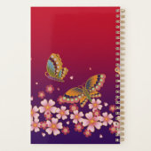 Japanse Butterflies Sakura Blossom gepersonaliseer Planner (Achterkant)