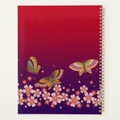 Japanse Butterflies Sakura Blossom gepersonaliseer Planner (Achterkant)