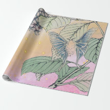 JAPANSE BUTTERFLY IN TWILIGHT Wrapping Paper