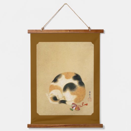 Japanse Calico-kat, Hanabusa Itchō Hangend Wandkleed (Voorkant)