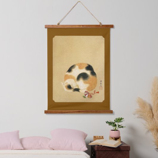 Japanse Calico-kat, Hanabusa Itchō Hangend Wandkleed (Slaapkamer)
