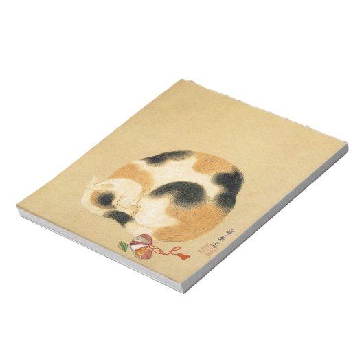 Japanse Calico-kat, Hanabusa Itchō Notitieblok (Linkerzijde)