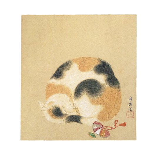 Japanse Calico-kat, Hanabusa Itchō Notitieblok (Voorkant)