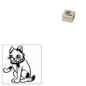 Japanse Calico Rubberen Stempel (Gestempeld)