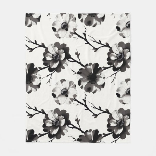 Japanse camelia's fleece deken (Voorkant)