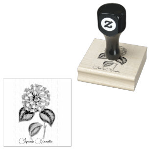 Japanse Camellia Flowers Rubber Stamp Rubberstempel