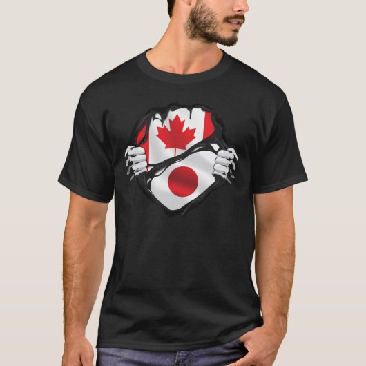Japanse Canadese handvuurvliegjes T-shirt (Voorkant)