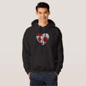 Japanse Canadese vlaggen Hart Canada Japan Roots V Hoodie (Voorkant volledig)