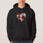 Japanse Canadese vlaggen Hart Canada Japan Roots V Hoodie (Voorkant)