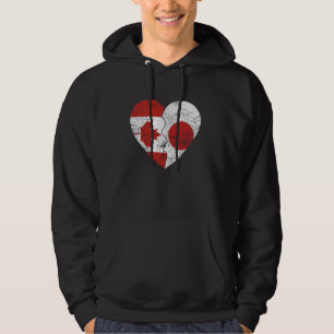 Japanse Canadese vlaggen Hart Canada Japan Roots V Hoodie