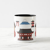 japanse capibara-Mok | Schattige esthetisch koffie Tweekleurige Koffiemok (Center)