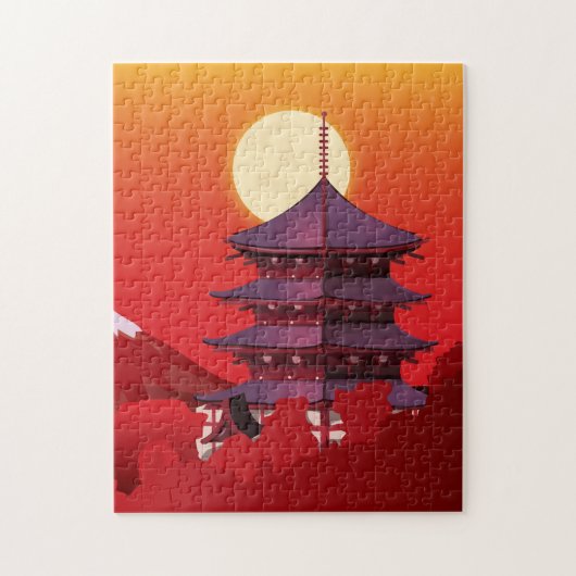 Japanse cartoon voor landschapsreizen legpuzzel (Verticaal)